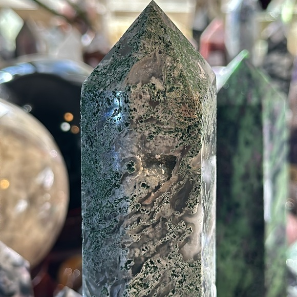Moss Agate Crystal Tower! - Picture 5 of 10